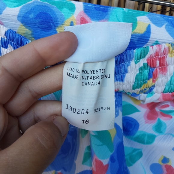 🌏 Vintage Floral Full Midi Skirt - Size 16 - Picture 9 of 13